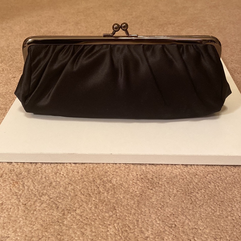 Black Satin Evening Bag